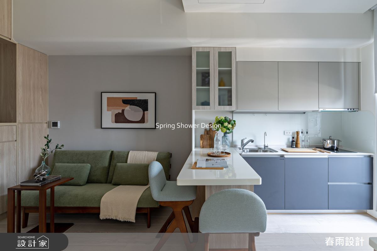 新成屋(5年以下)＿北歐風客廳餐廳廚房吧檯中島案例圖片＿春雨設計＿春雨_310 昇陽逸居之10