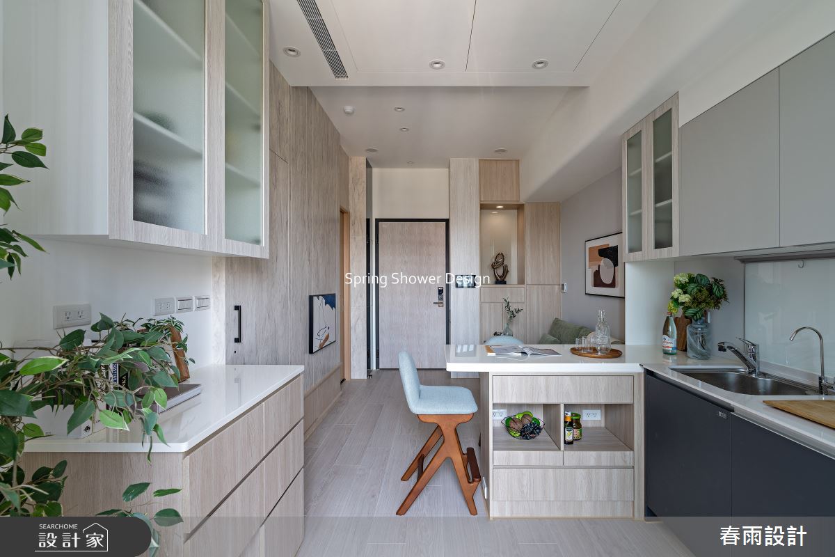 新成屋(5年以下)＿北歐風客廳廚房吧檯中島案例圖片＿春雨設計＿春雨_310 昇陽逸居之16