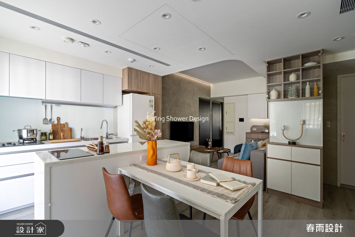 新成屋(5年以下)＿現代風客廳餐廳廚房中島案例圖片＿春雨設計＿春雨_312 合矩青山1之17