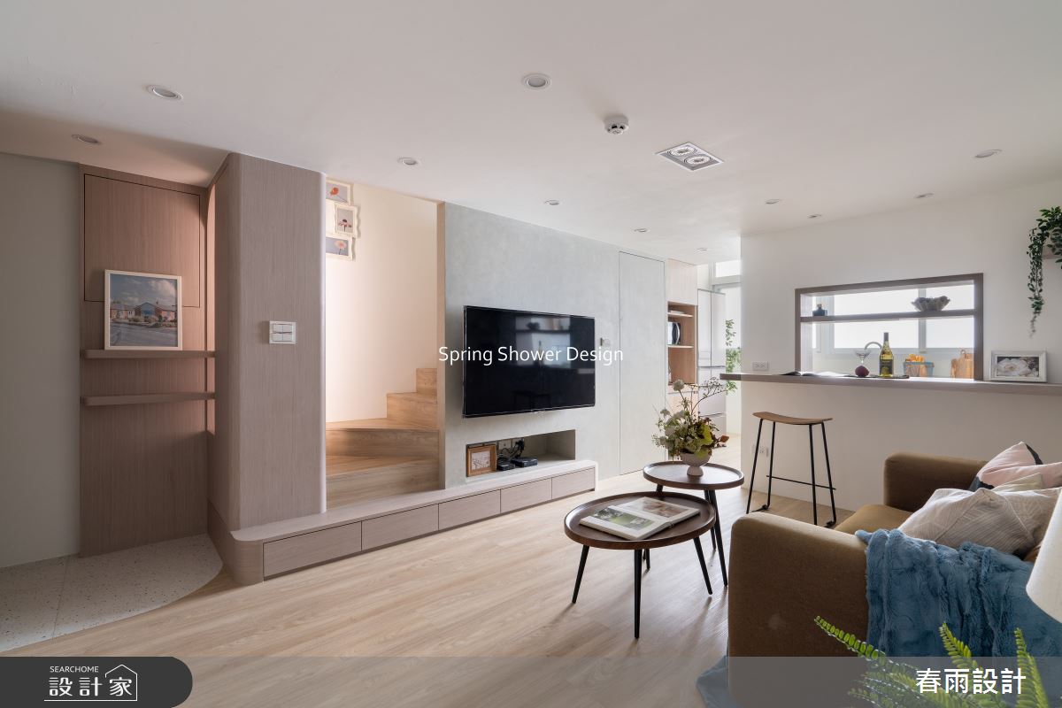 9坪老屋(16~30年)＿北歐風玄關客廳餐廳樓梯案例圖片＿春雨設計＿春雨_315 天母羅丹之5