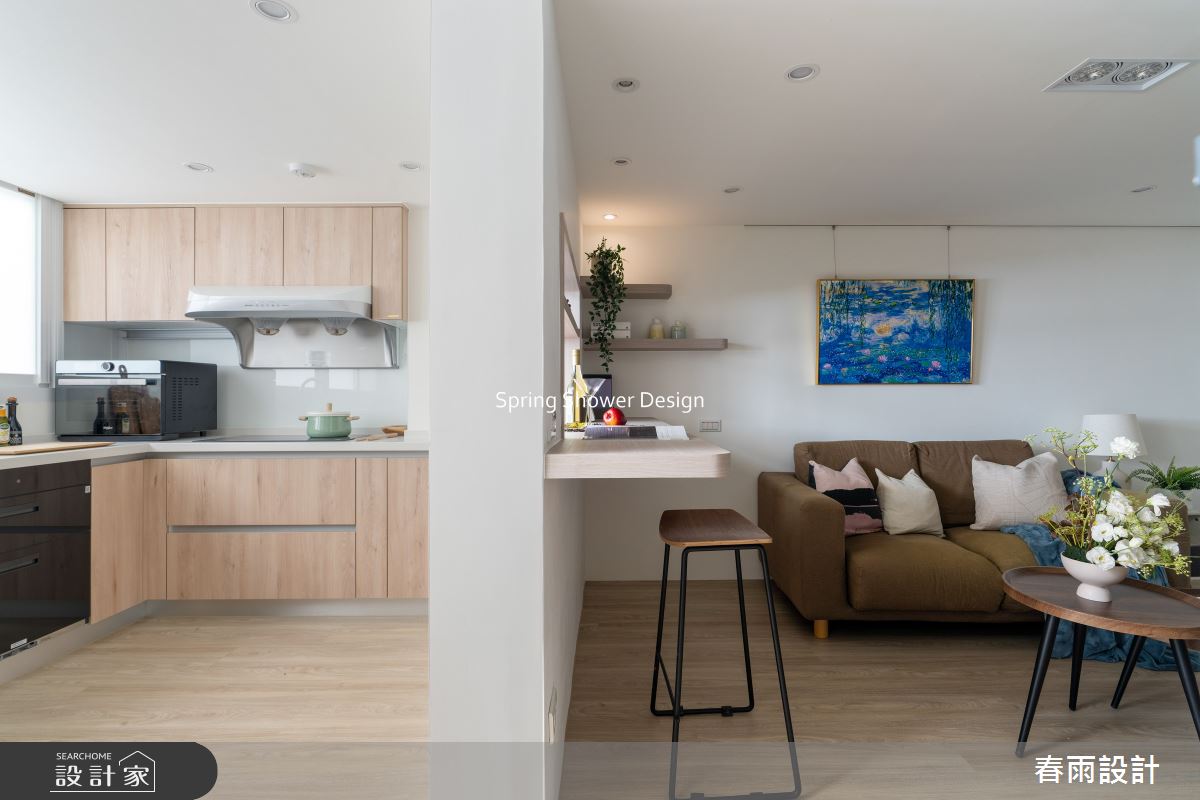 9坪老屋(16~30年)＿北歐風客廳廚房吧檯案例圖片＿春雨設計＿春雨_315 天母羅丹之10