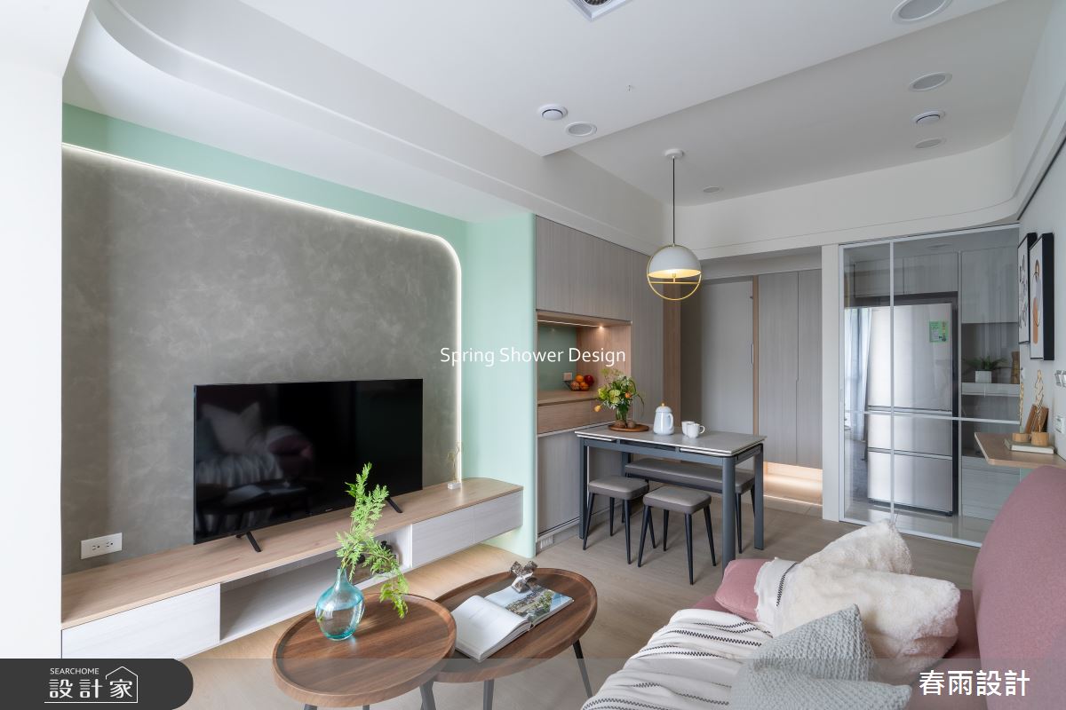 新成屋(5年以下)＿現代風玄關客廳餐廳廚房案例圖片＿春雨設計＿春雨_316 桃園陳公館之12