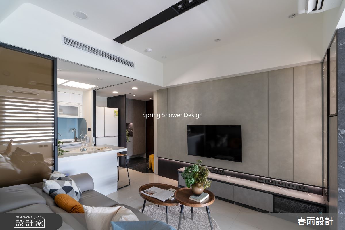 新成屋(5年以下)＿現代風玄關客廳廚房中島案例圖片＿春雨設計＿春雨_321 閱讀中研之14