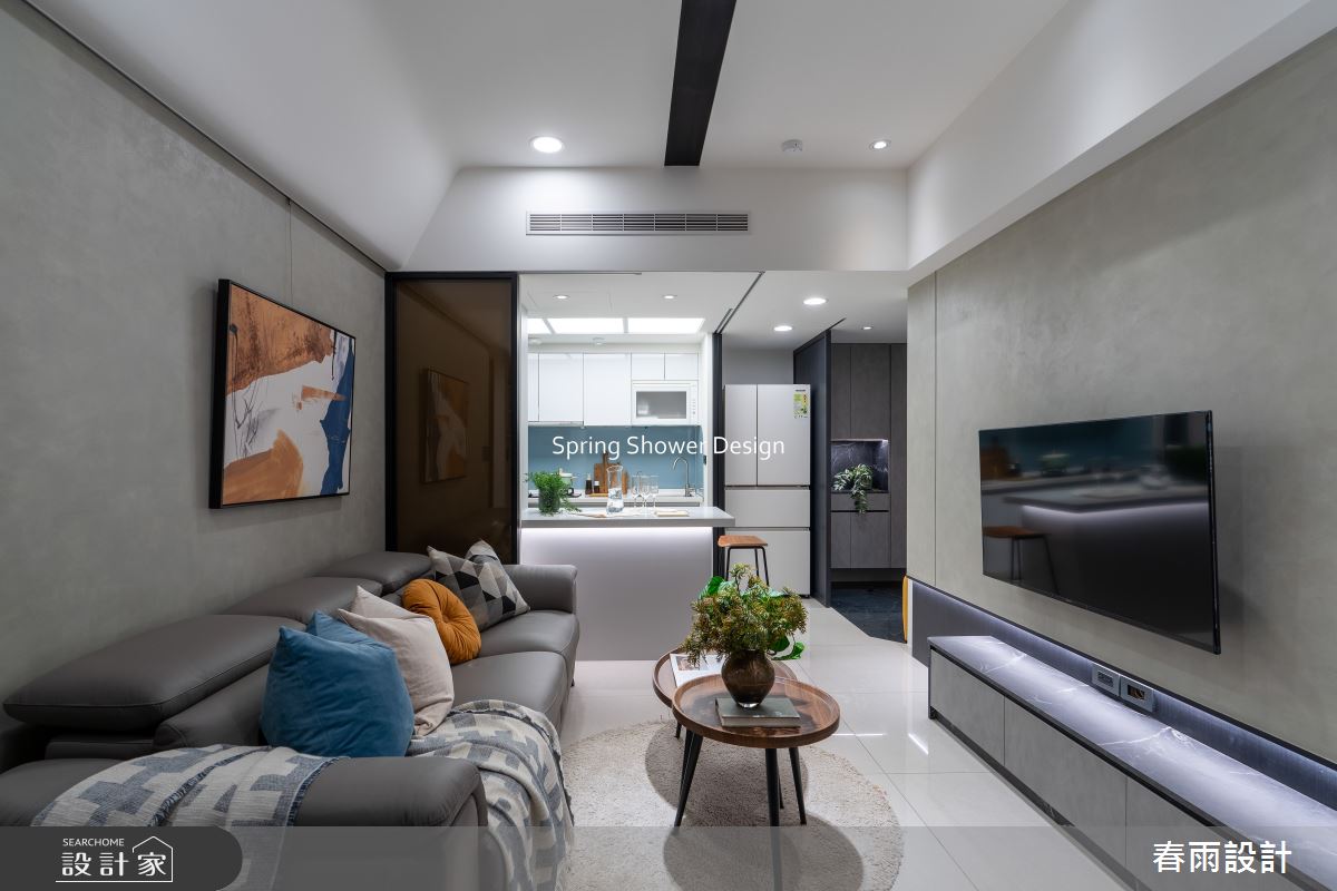 新成屋(5年以下)＿現代風客廳廚房吧檯中島案例圖片＿春雨設計＿春雨_321 閱讀中研之17