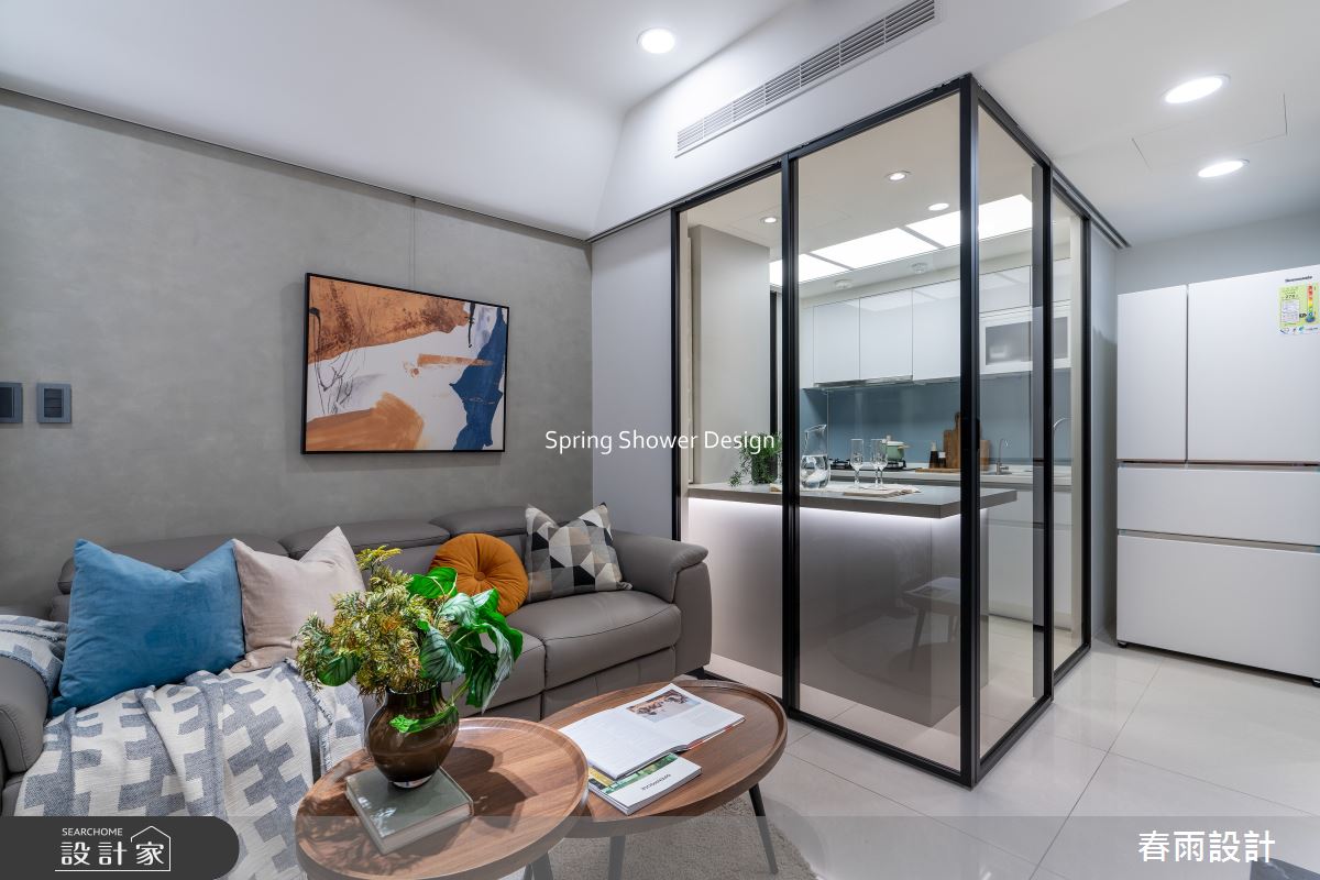 新成屋(5年以下)＿現代風客廳廚房案例圖片＿春雨設計＿春雨_321 閱讀中研之19
