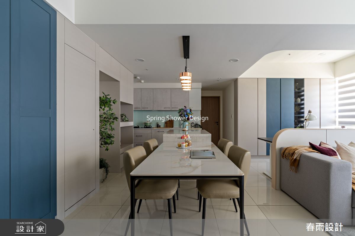 新成屋(5年以下)＿現代風餐廳廚房中島案例圖片＿春雨設計＿春雨_322 築億海格桃園之3