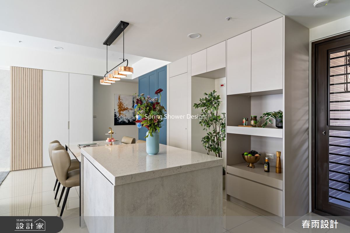 新成屋(5年以下)＿現代風餐廳中島案例圖片＿春雨設計＿春雨_322 築億海格桃園之18