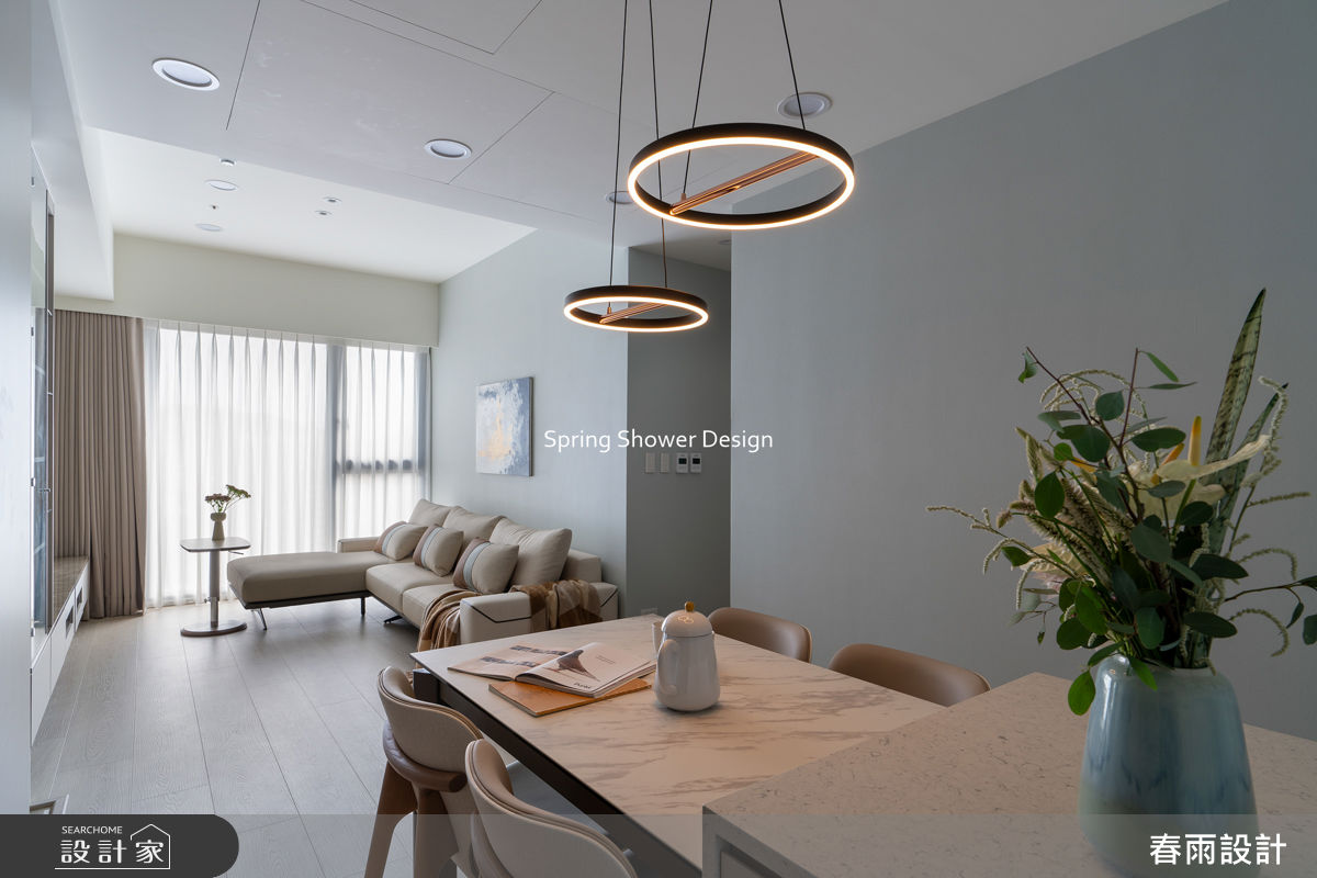 新成屋(5年以下)＿現代風客廳餐廳中島案例圖片＿春雨設計＿春雨_328 信松廣場之11