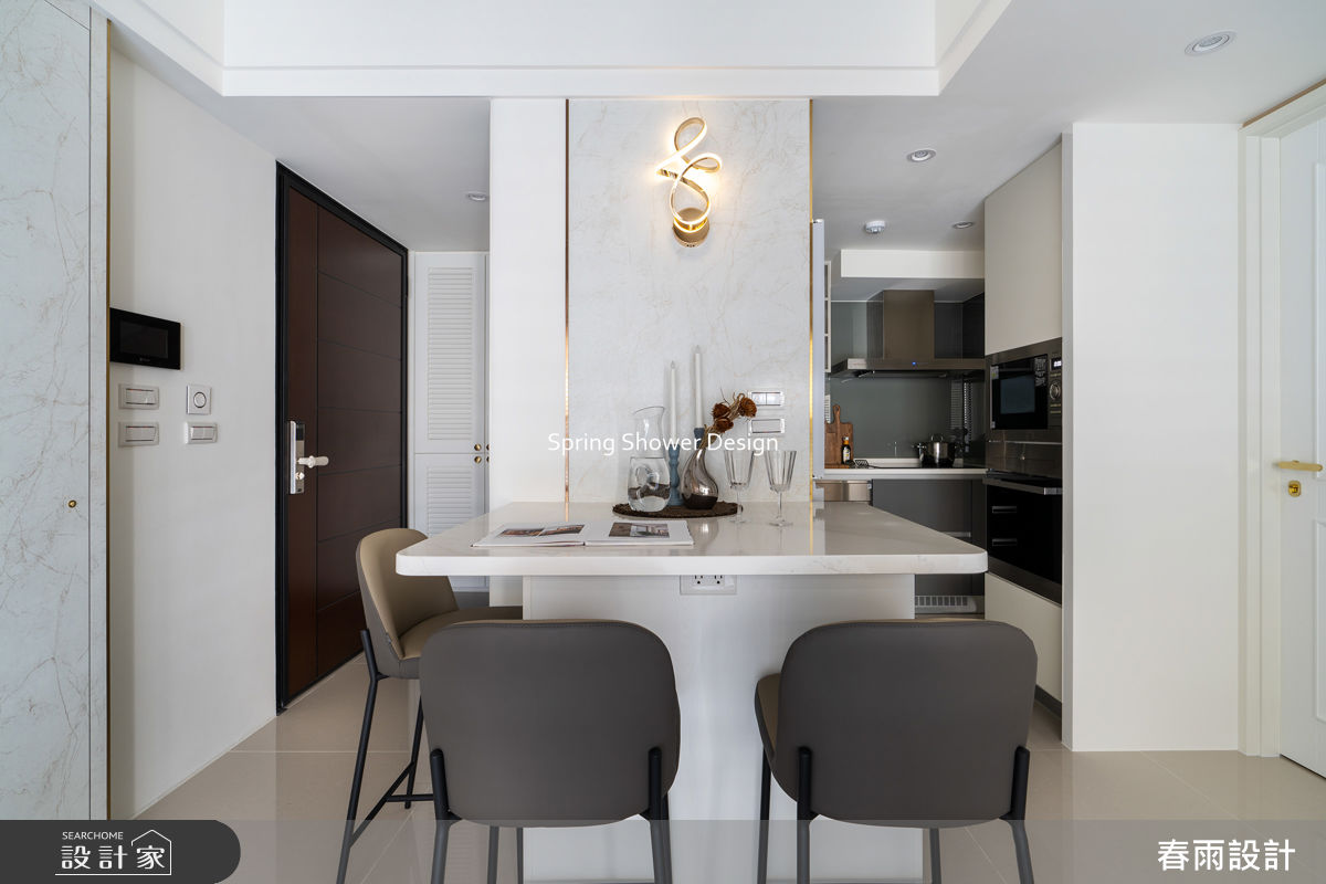 新成屋(5年以下)＿美式風玄關餐廳廚房吧檯案例圖片＿春雨設計＿春雨_330 沅林築青之20