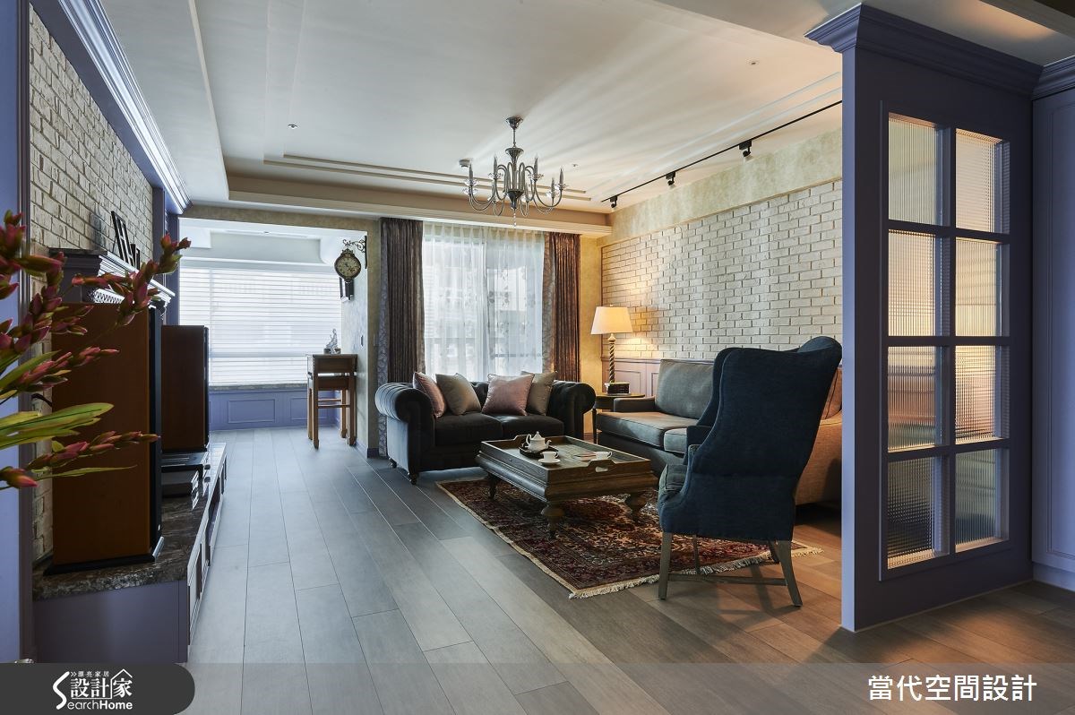 31坪新成屋(5年以下)＿鄉村風客廳案例圖片＿當代空間有限公司＿當代_18之1