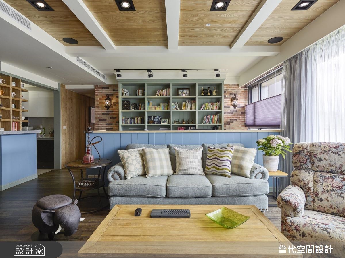 35坪新成屋(5年以下)＿鄉村風客廳案例圖片＿當代空間有限公司＿當代_23之8