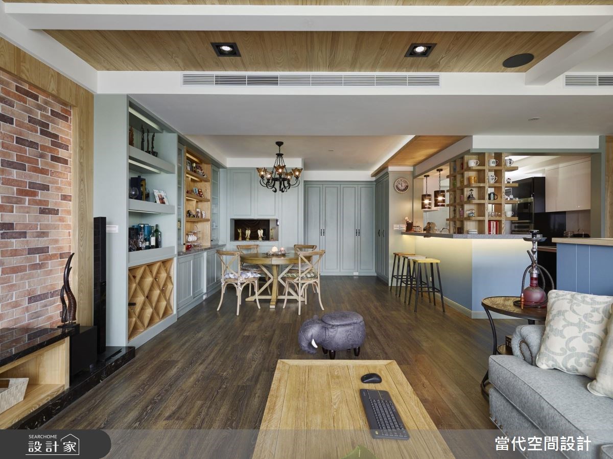 35坪新成屋(5年以下)＿鄉村風客廳案例圖片＿當代空間有限公司＿當代_23之10