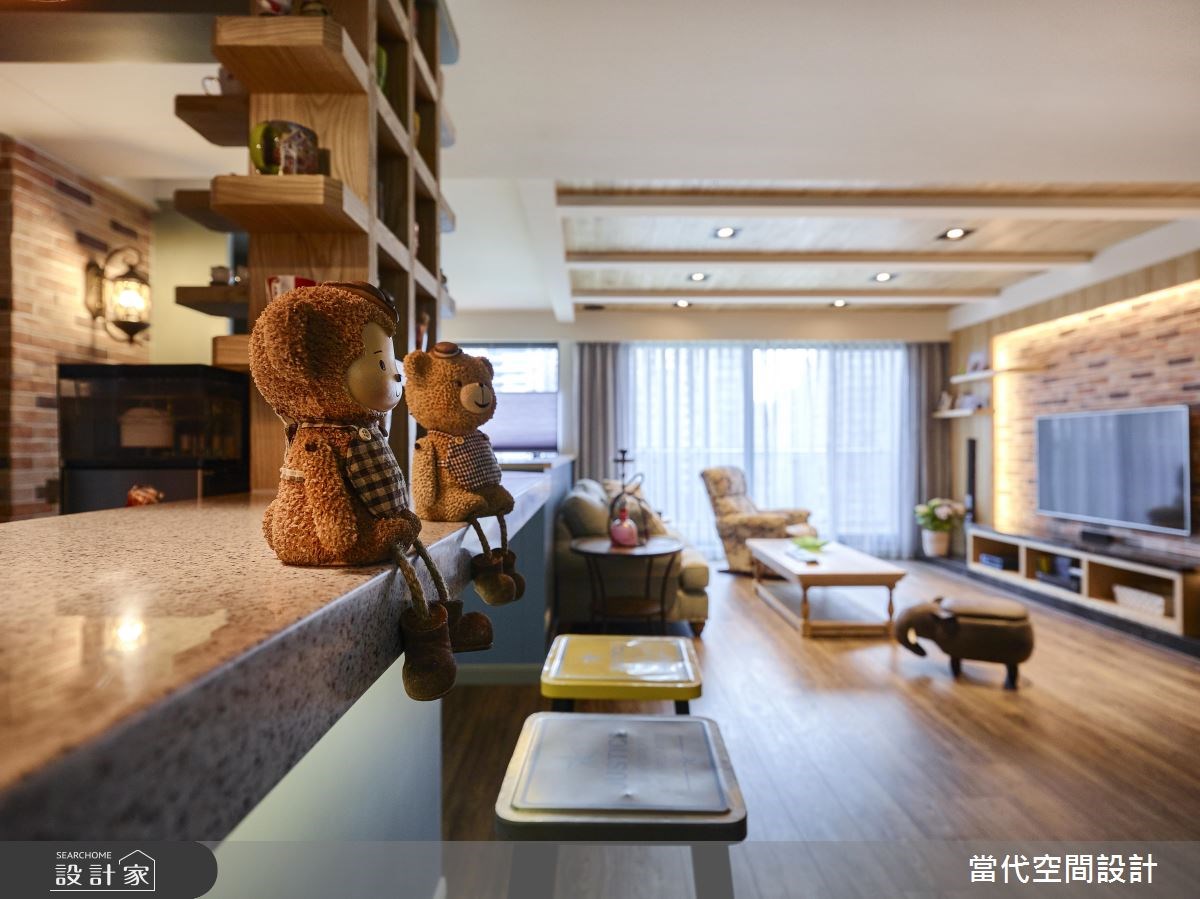 35坪新成屋(5年以下)＿鄉村風吧檯案例圖片＿當代空間有限公司＿當代_23之5