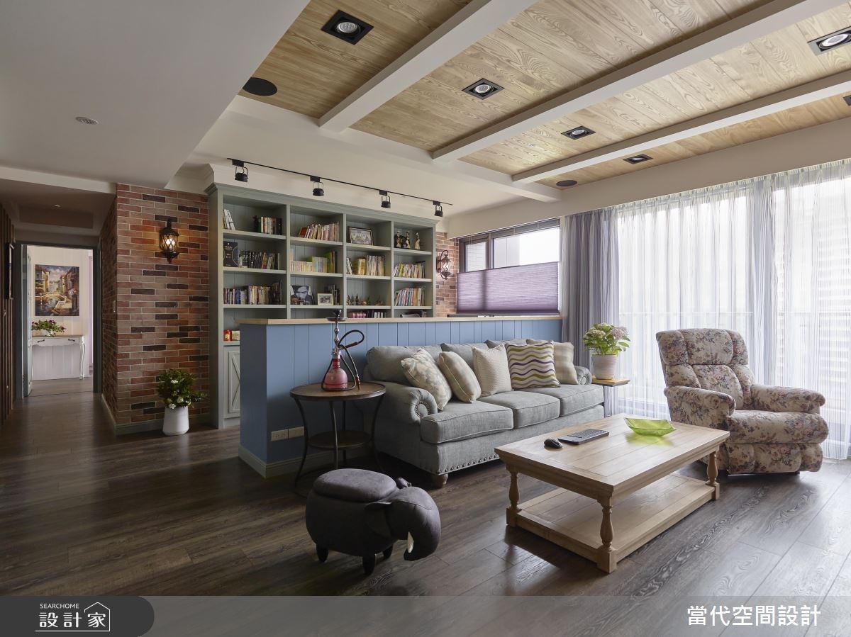 35坪新成屋(5年以下)＿鄉村風客廳案例圖片＿當代空間有限公司＿當代_23之7