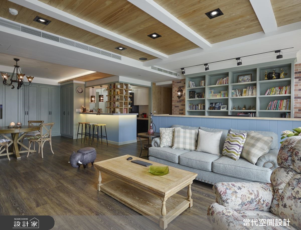 35坪新成屋(5年以下)＿鄉村風客廳案例圖片＿當代空間有限公司＿當代_23之9