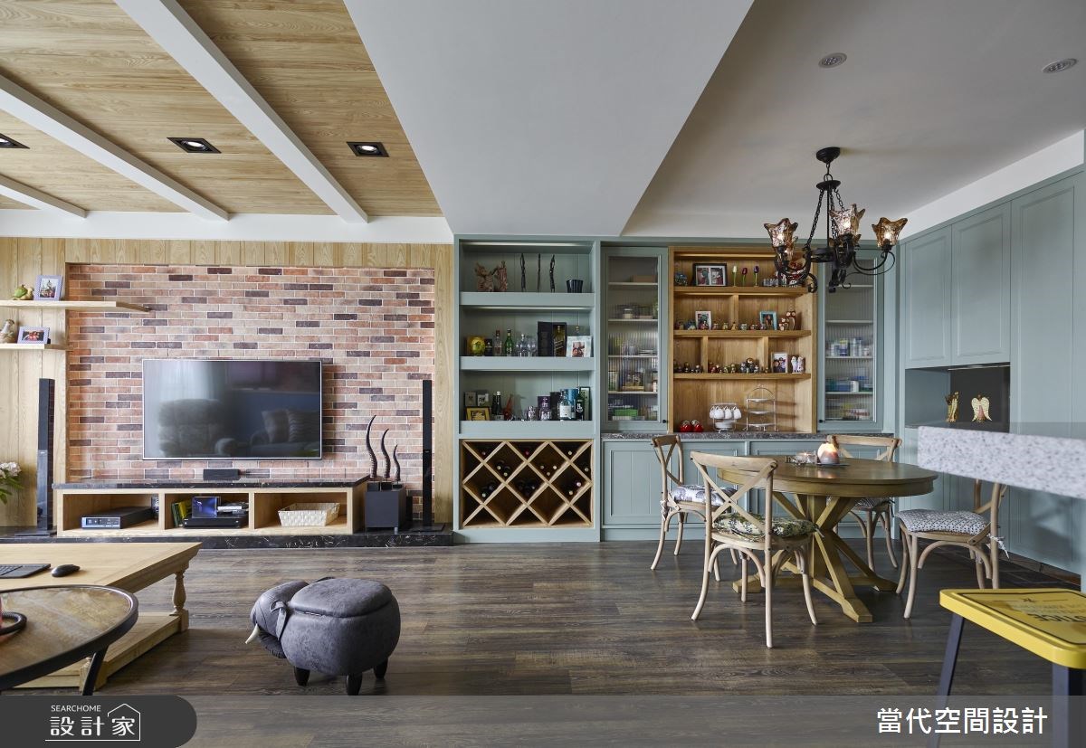 35坪新成屋(5年以下)＿鄉村風客廳案例圖片＿當代空間有限公司＿當代_23之11