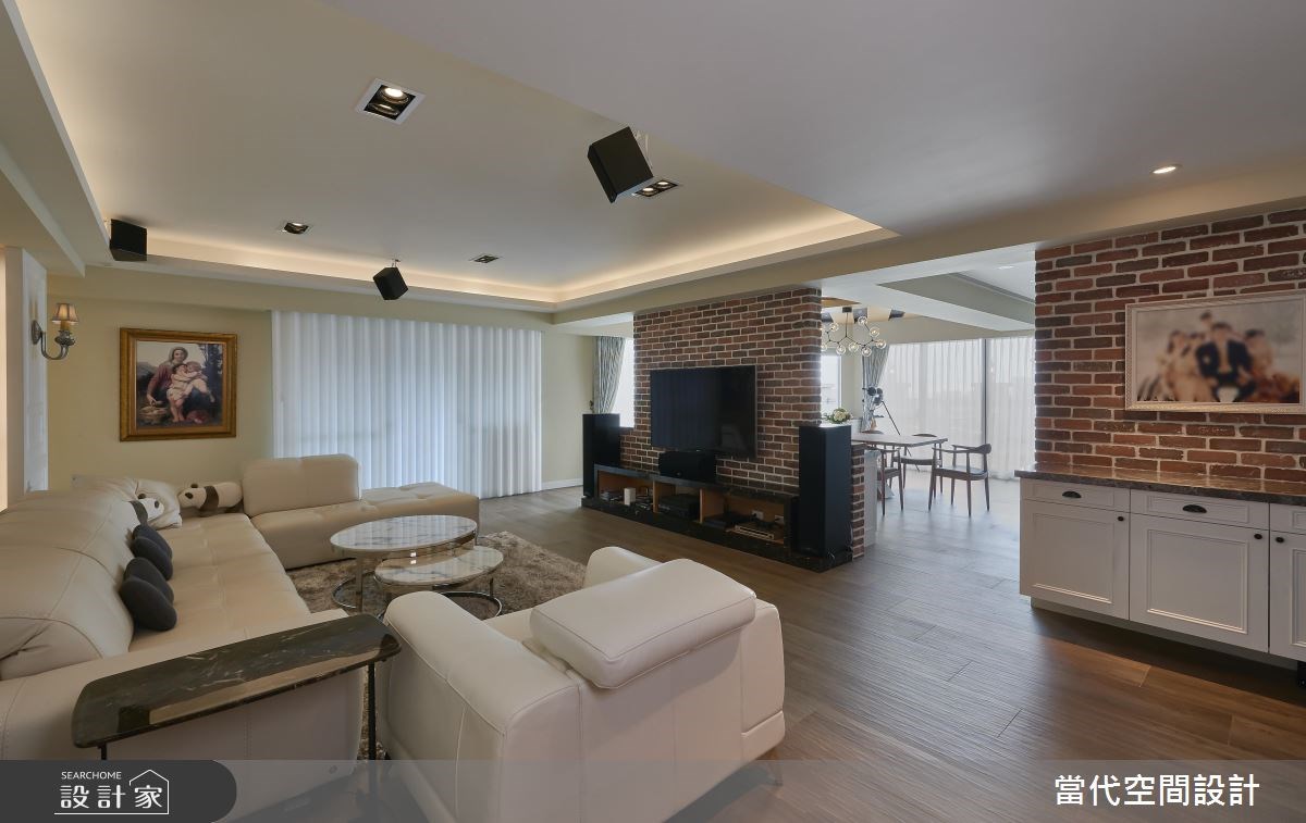 120坪中古屋(5~15年)＿美式風客廳案例圖片＿當代空間有限公司＿當代_24之4