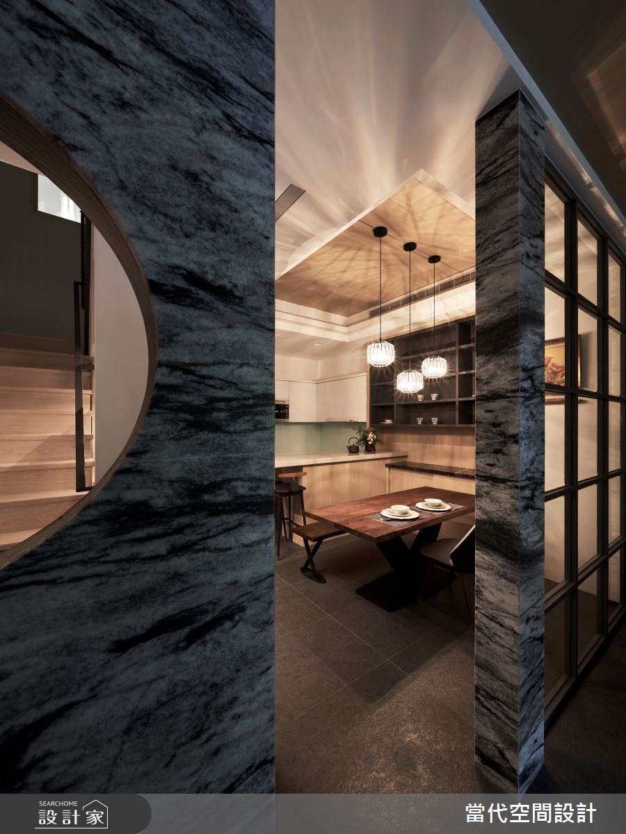 80坪中古屋(5~15年)＿人文禪風餐廳廚房吧檯中島案例圖片＿當代空間有限公司＿當代_29之9