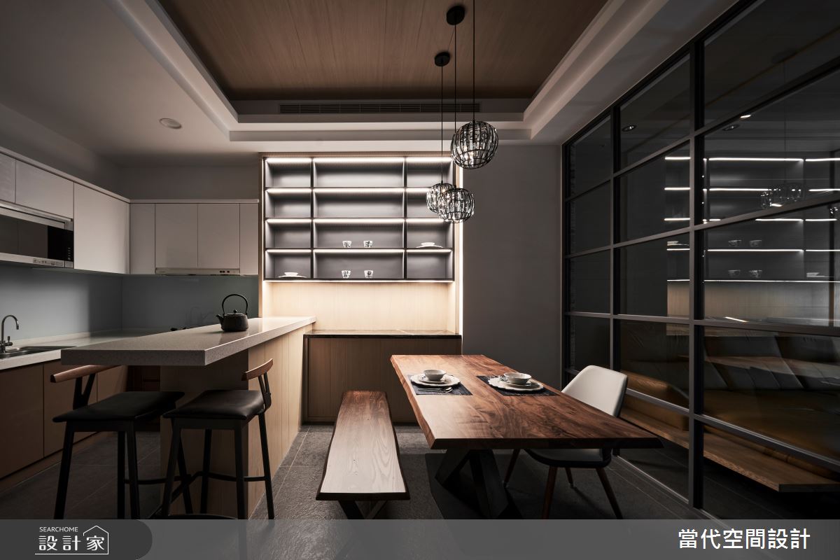 80坪中古屋(5~15年)＿人文禪風廚房吧檯中島案例圖片＿當代空間有限公司＿當代_29之15