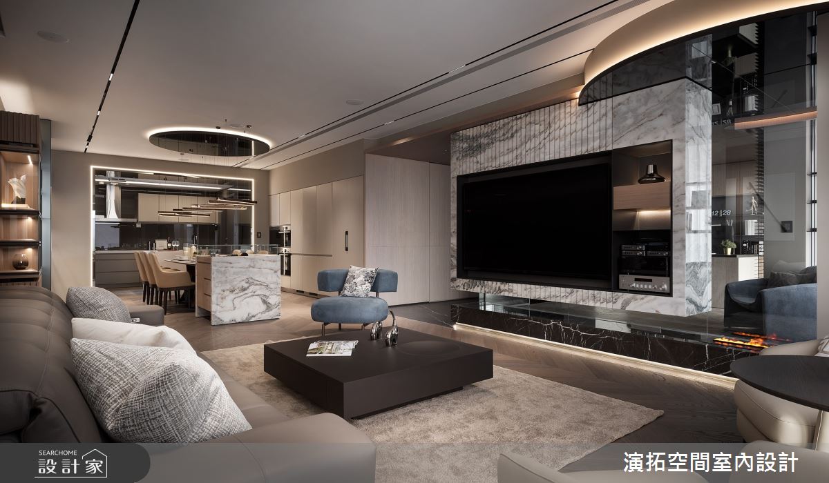 115坪新成屋(5年以下)＿現代風客廳案例圖片＿演拓空間室內設計＿演拓_104之2