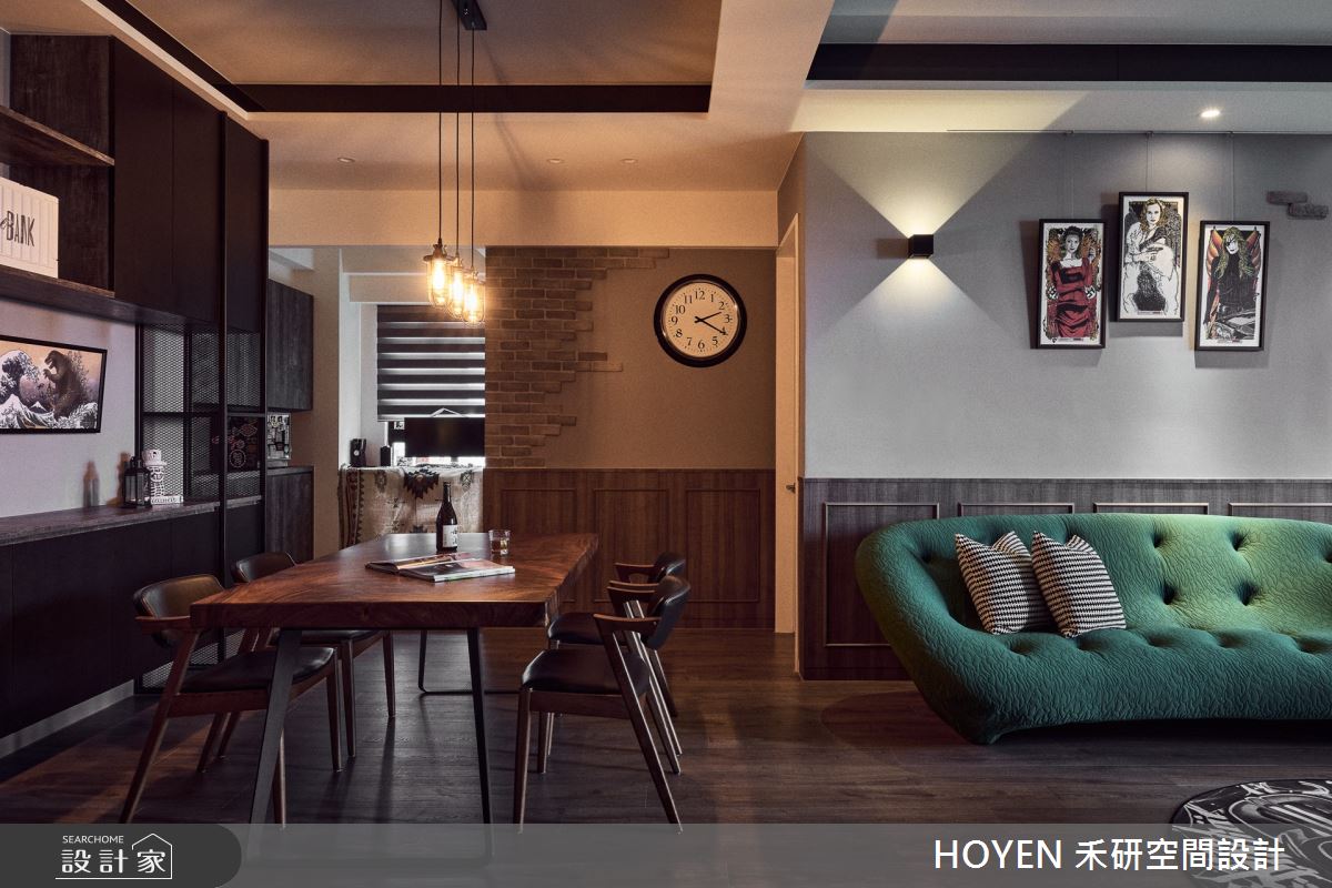 32坪中古屋(5~15年)＿工業風客廳餐廳案例圖片＿禾研空間設計＿禾研_08.自由靈魂之9