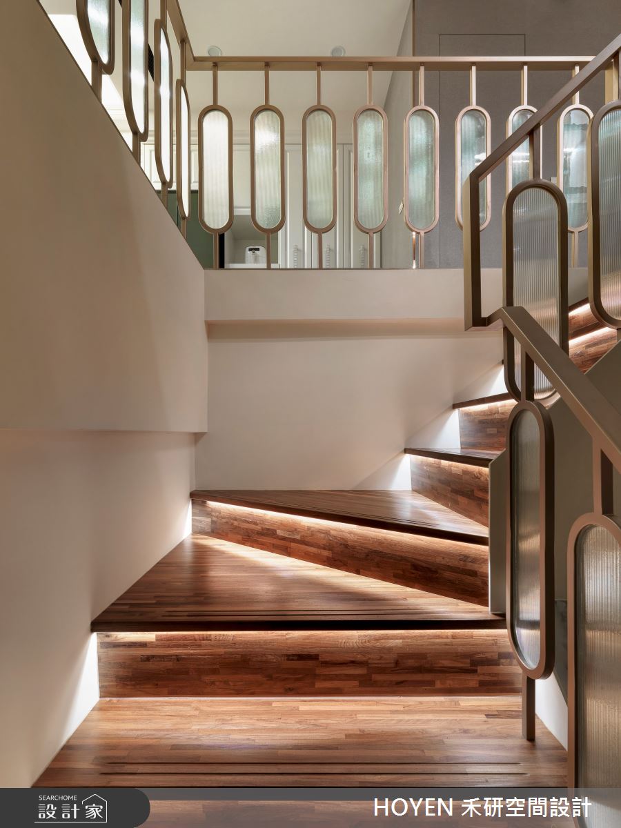 150坪新成屋(5年以下)＿美式風樓梯案例圖片＿禾研空間設計＿禾研_10.金石寓殿之5