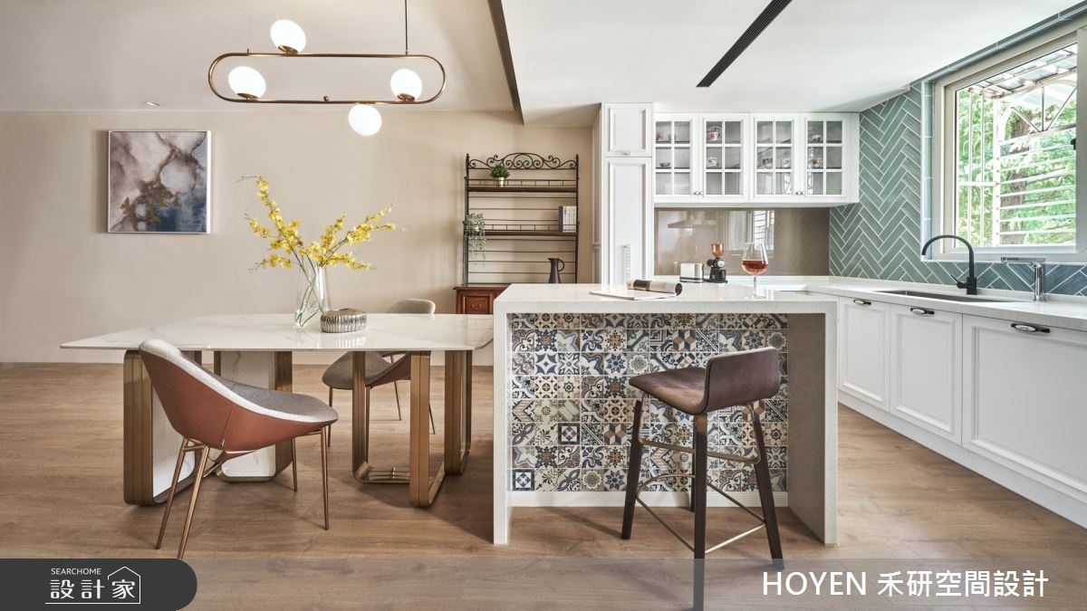 20坪中古屋(5~15年)＿美式風餐廳廚房中島案例圖片＿禾研空間設計＿禾研_14.享饗之12