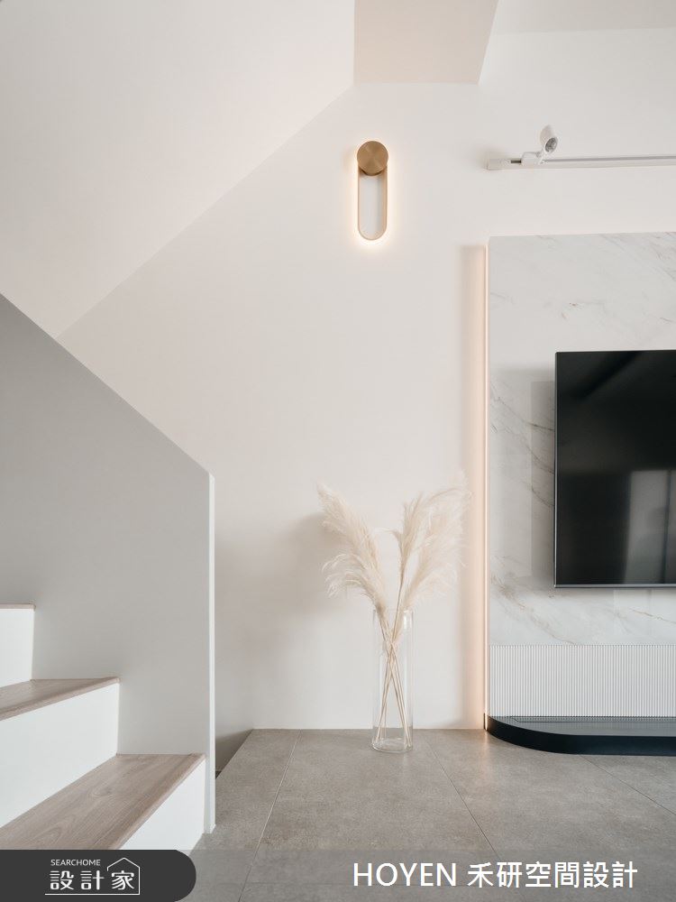 41坪老屋(31~40年)＿現代簡約風客廳樓梯案例圖片＿禾研空間設計＿禾研_16.敘光之11