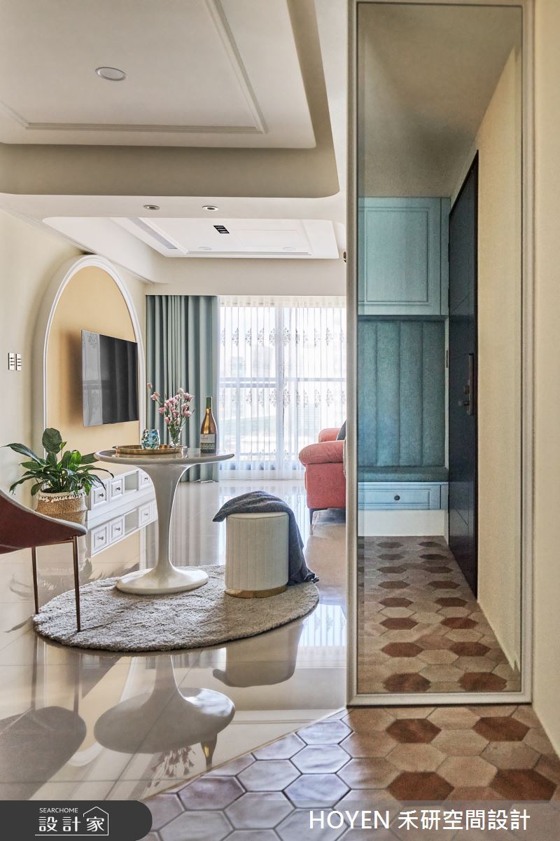 25坪新成屋(5年以下)＿美式風玄關客廳餐廳案例圖片＿禾研空間設計＿禾研_17.珠光寶盒之1