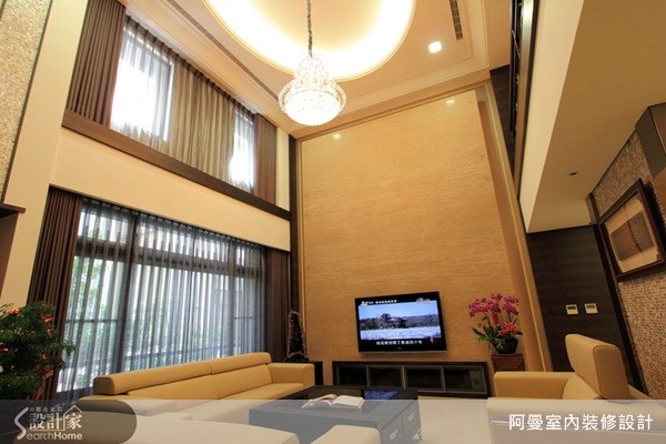150坪預售屋＿奢華風客廳案例圖片＿阿曼空間設計＿阿曼_18之5
