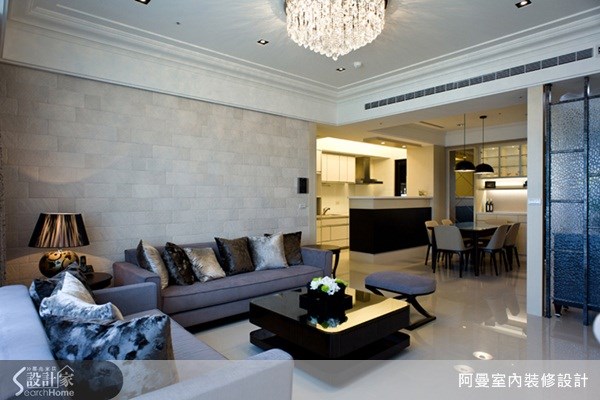 39坪新成屋(5年以下)＿混搭風客廳案例圖片＿阿曼空間設計＿阿曼_19之4