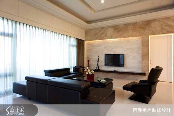 120坪新成屋(5年以下)＿混搭風客廳案例圖片＿阿曼空間設計＿阿曼_20之4