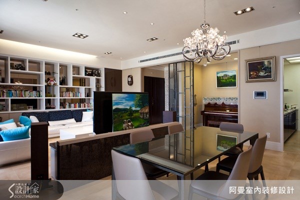 46坪預售屋＿混搭風客廳餐廳案例圖片＿阿曼空間設計＿阿曼_23之9