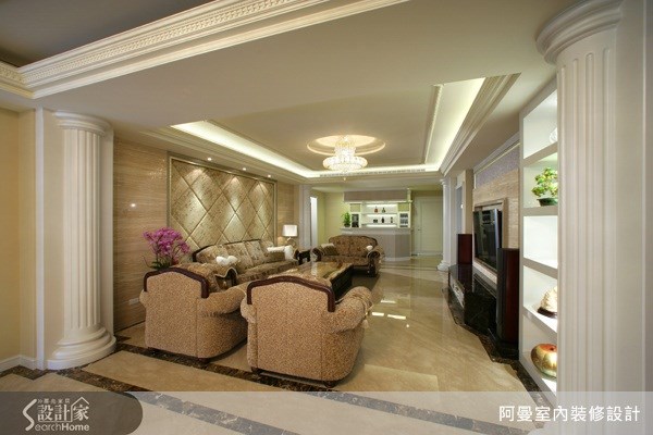 220坪預售屋＿新古典客廳案例圖片＿阿曼空間設計＿阿曼_24之3