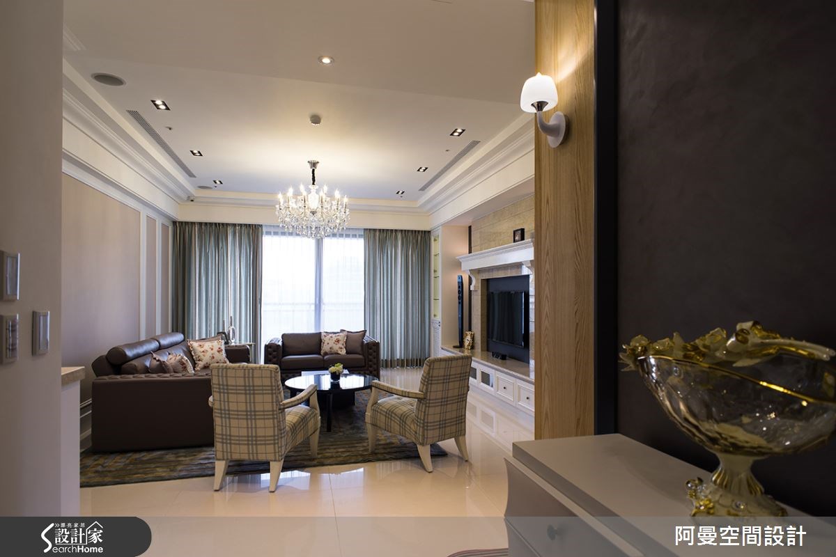 60坪新成屋(5年以下)＿鄉村風客廳案例圖片＿阿曼空間設計＿阿曼_31之2