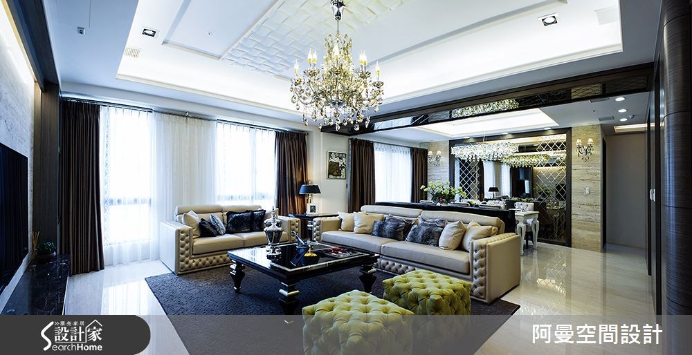 50坪新成屋(5年以下)＿奢華風客廳案例圖片＿阿曼空間設計＿阿曼_33之2