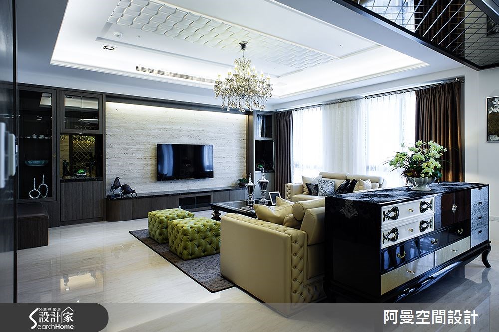 50坪新成屋(5年以下)＿奢華風客廳案例圖片＿阿曼空間設計＿阿曼_33之3