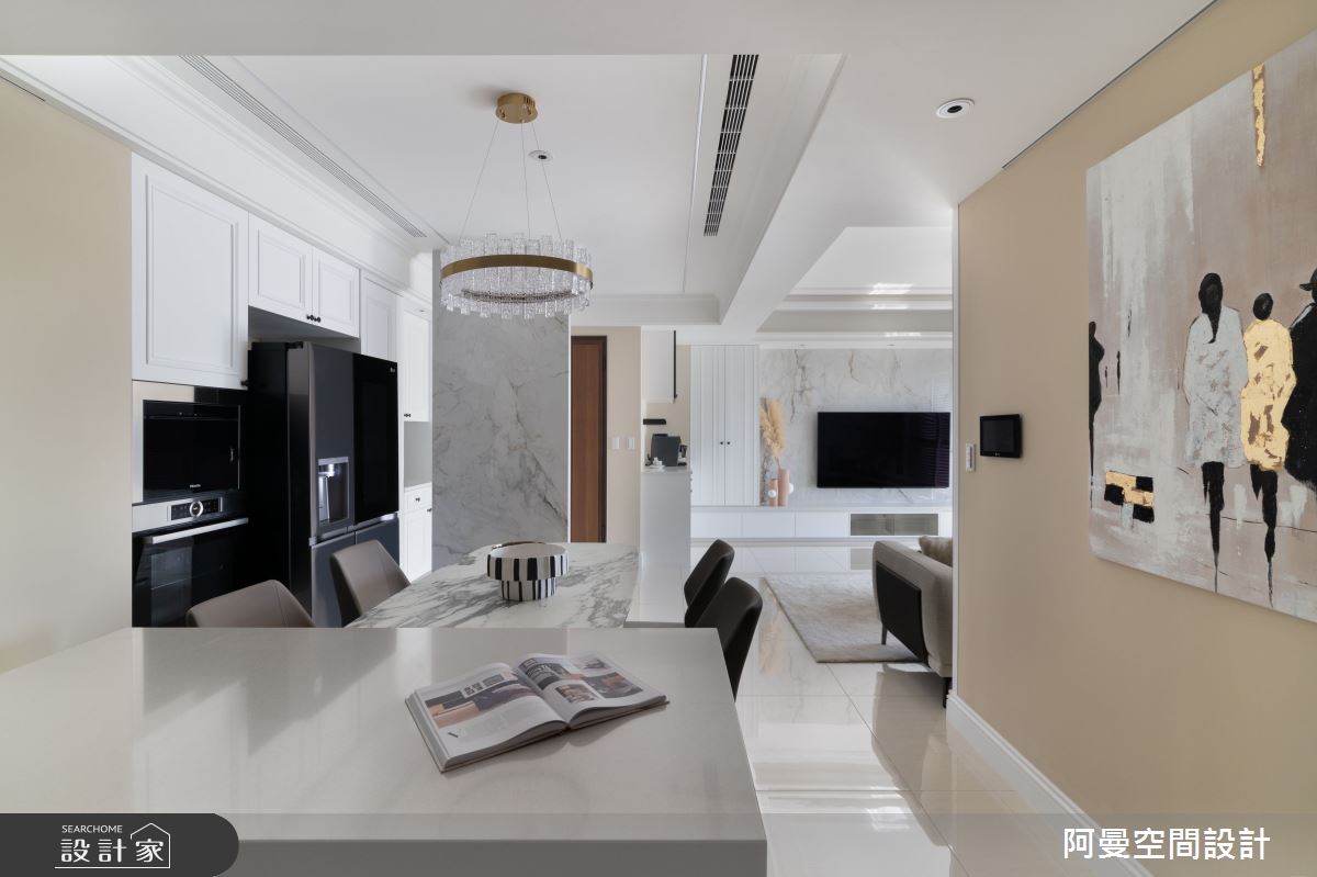 26坪新成屋(5年以下)＿美式風餐廳中島案例圖片＿阿曼空間設計＿阿曼_42之7