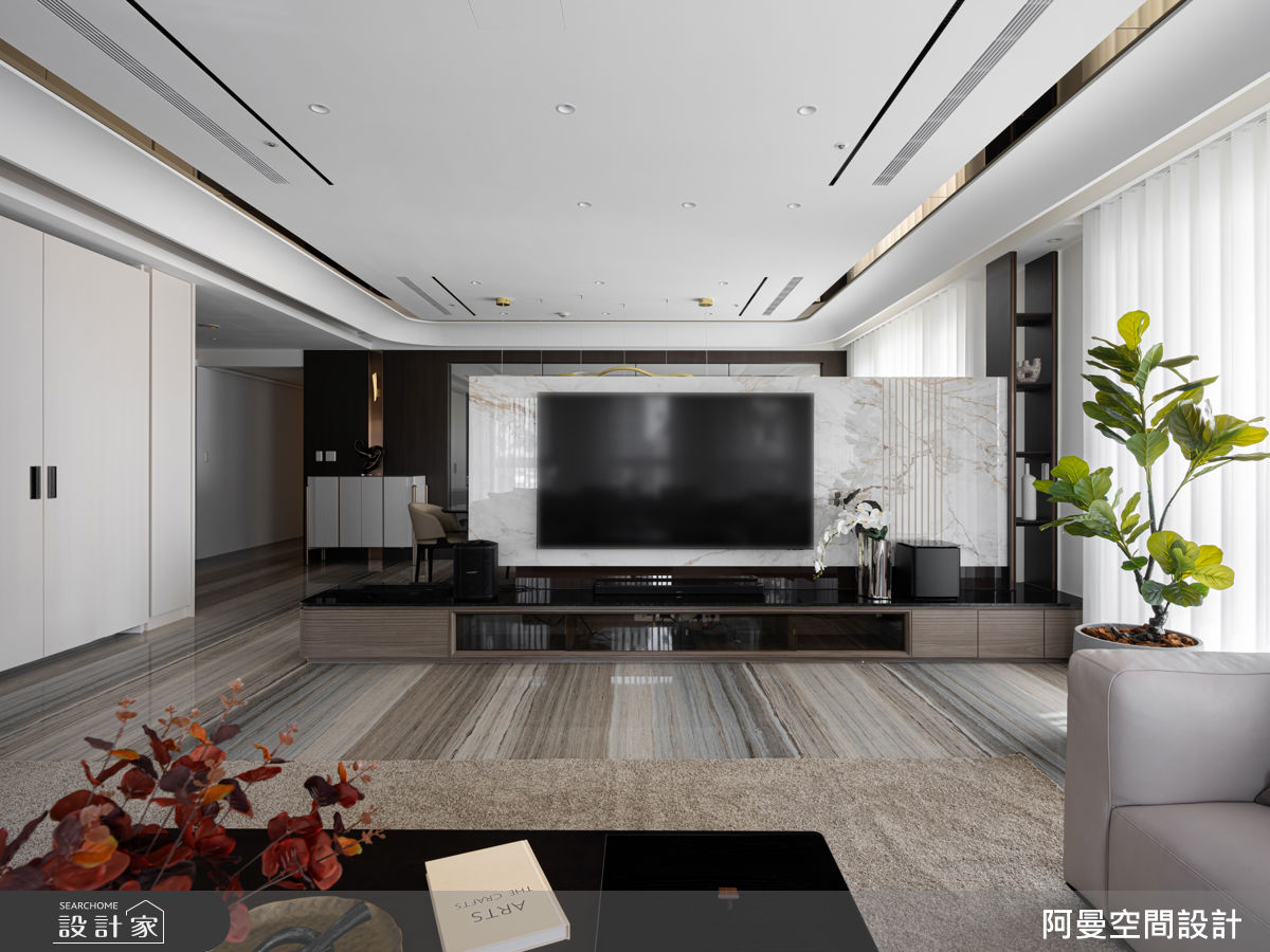90坪新成屋(5年以下)＿現代奢華風客廳案例圖片＿阿曼空間設計＿阿曼_46之9