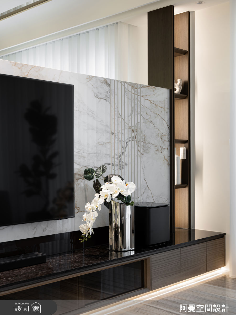 90坪新成屋(5年以下)＿現代奢華風客廳案例圖片＿阿曼空間設計＿阿曼_46之11