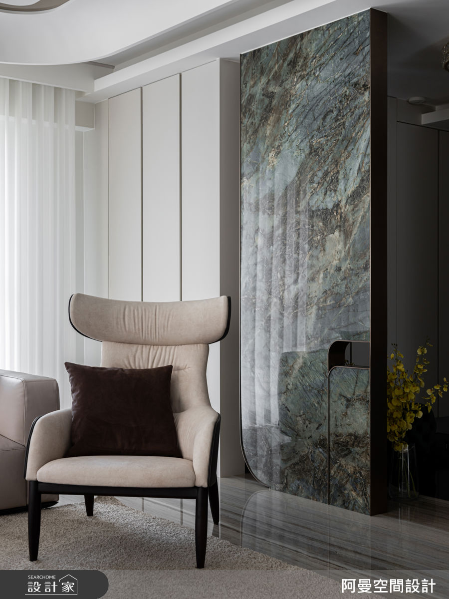 90坪新成屋(5年以下)＿現代奢華風客廳案例圖片＿阿曼空間設計＿阿曼_46之12