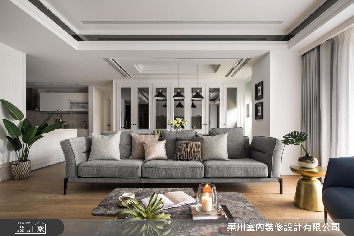 45坪新成屋(5年以下)＿新古典客廳廚房案例圖片＿築川設計＿築川_08之5