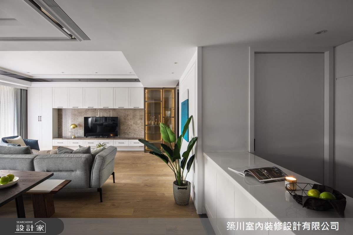 45坪新成屋(5年以下)＿新古典客廳餐廳吧檯案例圖片＿築川設計＿築川_08之8