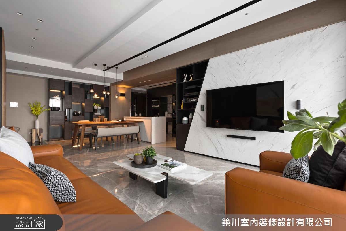 40坪新成屋(5年以下)＿現代風客廳餐廳廚房案例圖片＿築川設計＿築川_09之4