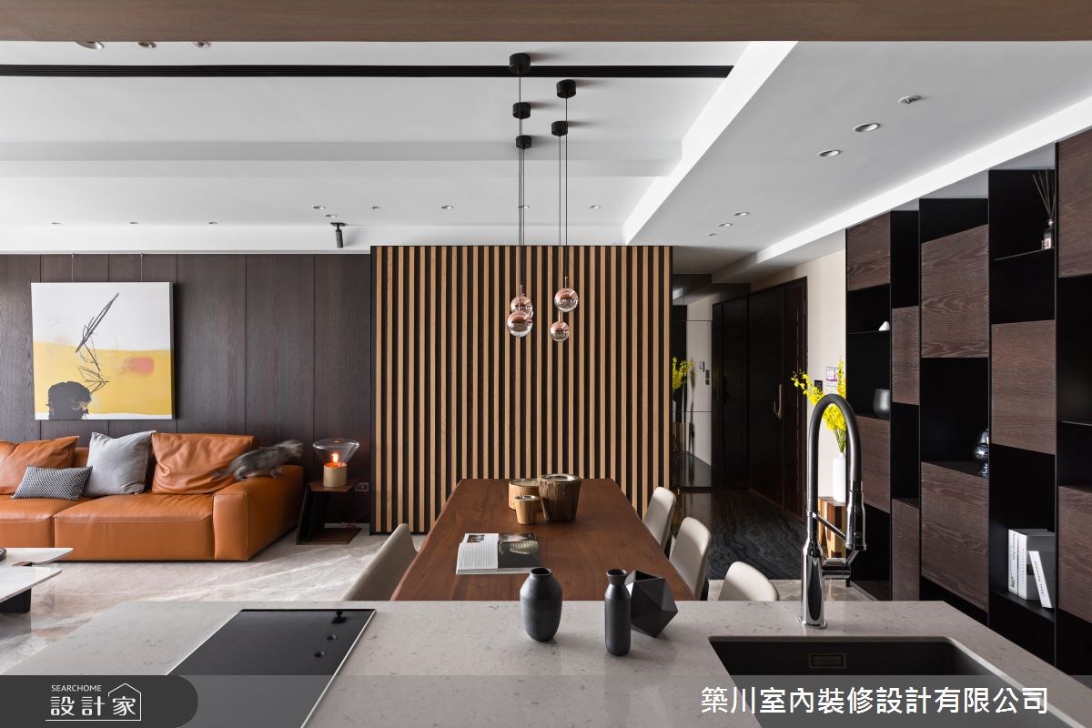 40坪新成屋(5年以下)＿現代風玄關客廳餐廳廚房案例圖片＿築川設計＿築川_09之7