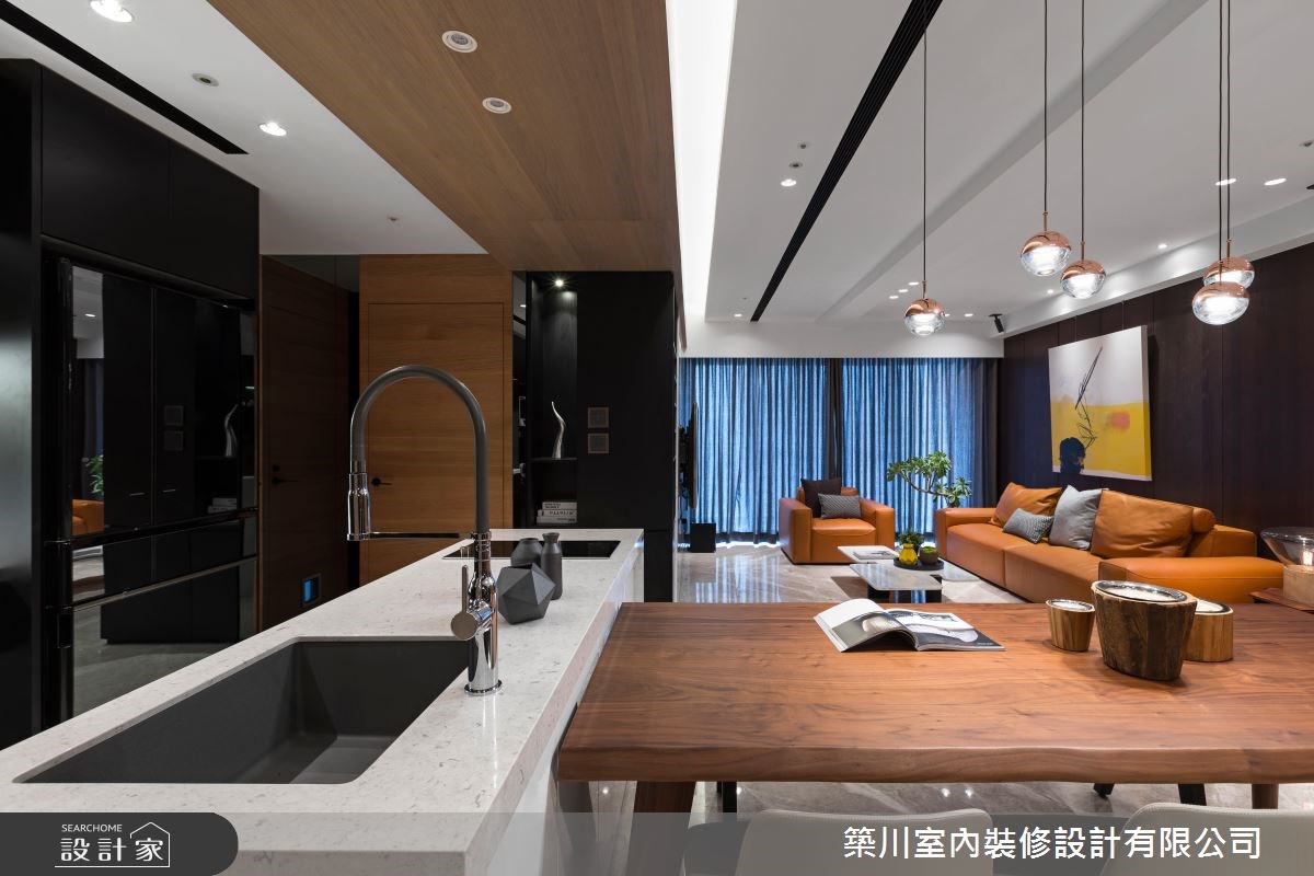 40坪新成屋(5年以下)＿現代風客廳餐廳廚房案例圖片＿築川設計＿築川_09之9