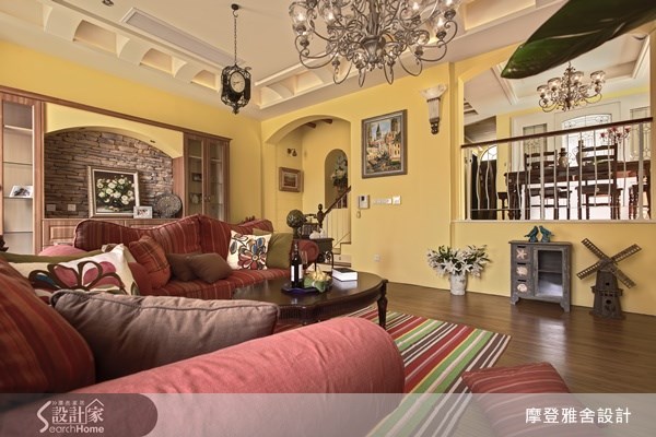 120坪新成屋(5年以下)＿鄉村風客廳案例圖片＿摩登雅舍室內設計＿摩登雅舍_21之8