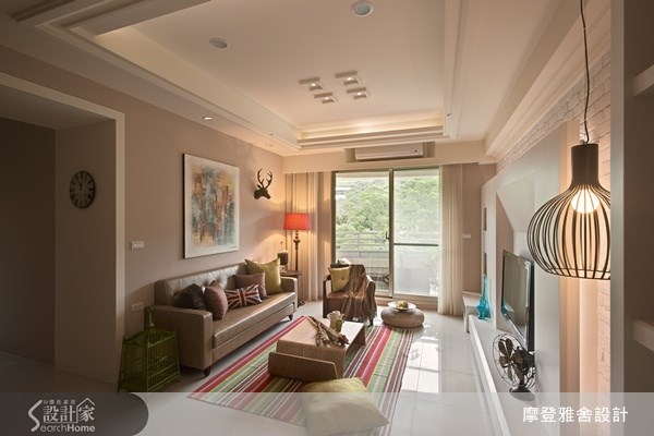 30坪新成屋(5年以下)＿鄉村風客廳案例圖片＿摩登雅舍室內設計＿摩登雅舍_25之4