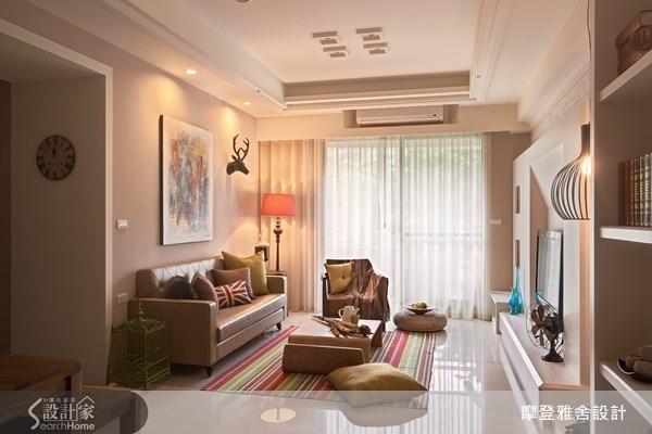 30坪新成屋(5年以下)＿鄉村風客廳案例圖片＿摩登雅舍室內設計＿摩登雅舍_25之3