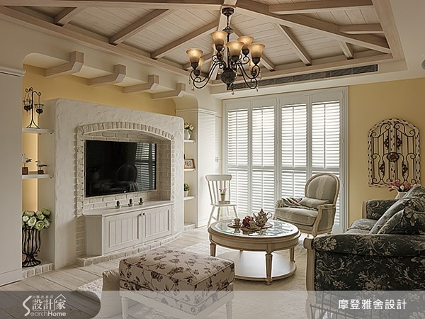 50坪新成屋(5年以下)＿鄉村風客廳案例圖片＿摩登雅舍室內設計＿摩登雅舍_30之5